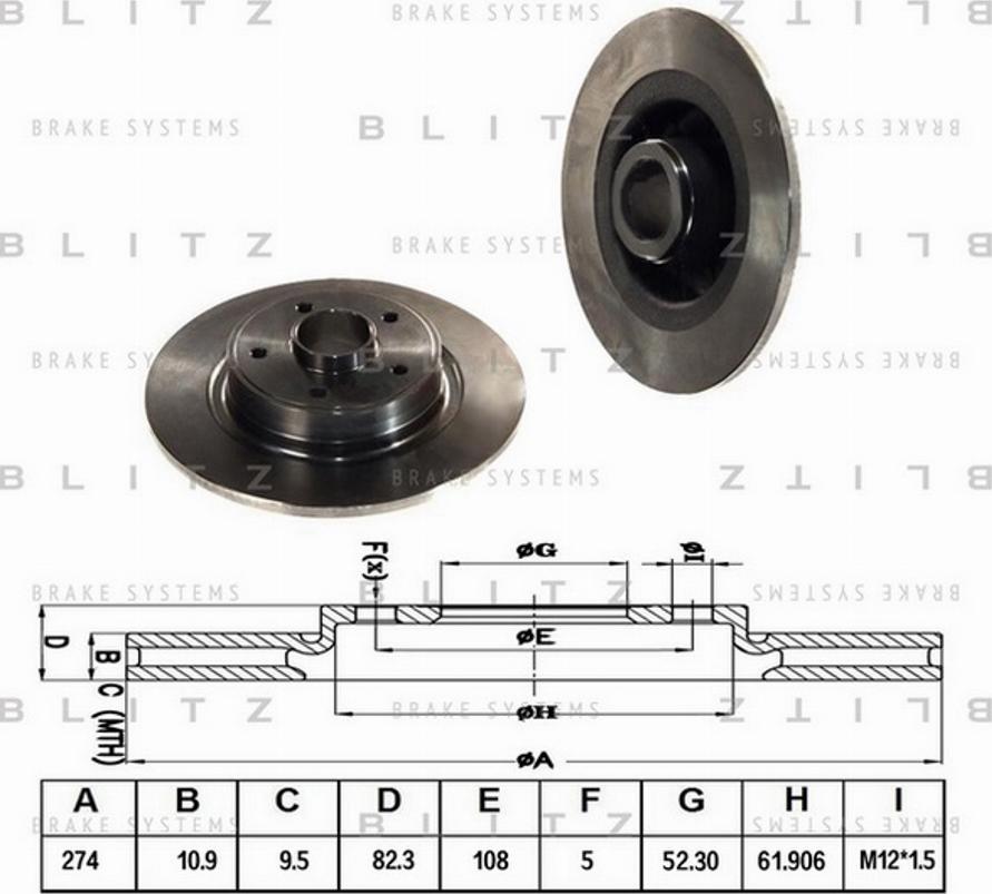 Blitz BS0144 - Bremžu diski autodraugiem.lv
