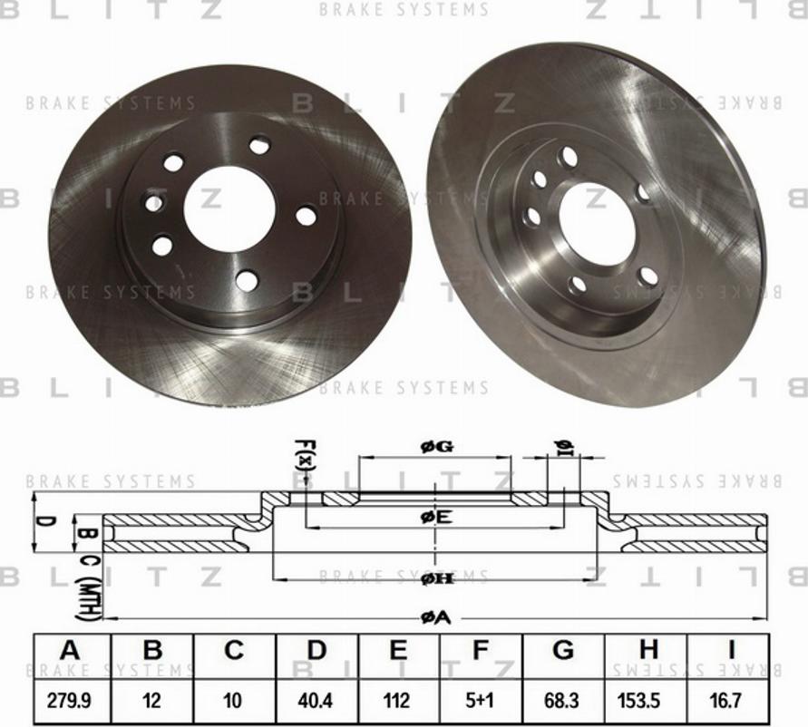 Blitz BS0157 - Bremžu diski autodraugiem.lv
