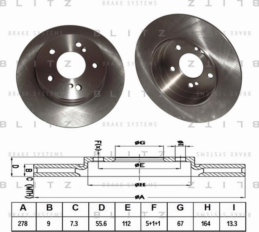 Blitz BS0111 - Bremžu diski autodraugiem.lv