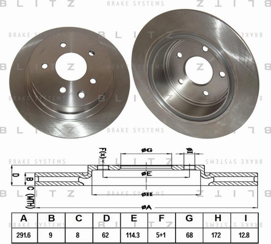 Blitz BS0252 - Bremžu diski autodraugiem.lv