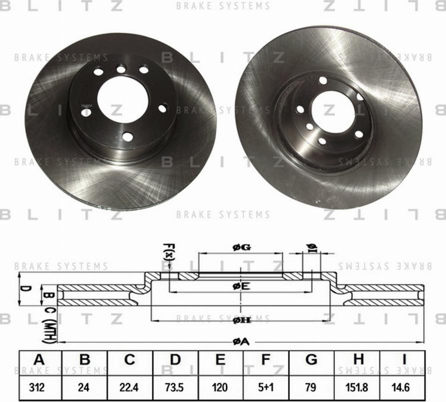 Blitz BS0257 - Bremžu diski autodraugiem.lv
