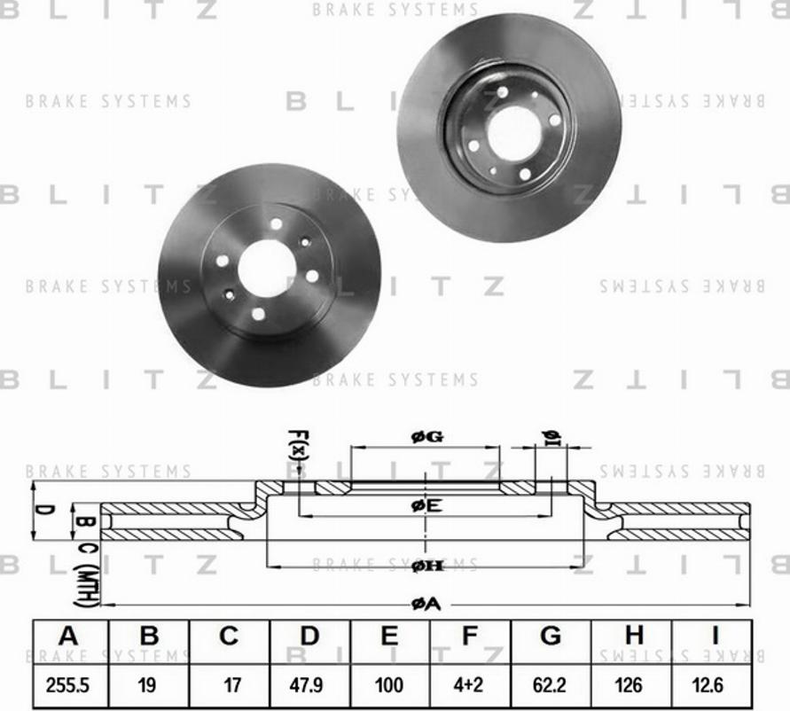 Blitz BS0280 - Bremžu diski autodraugiem.lv