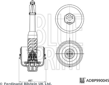 Blue Print ADBP990045 - Vāks, Eļļas filtra korpuss autodraugiem.lv