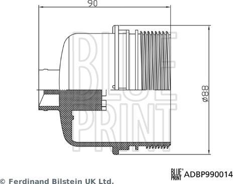 Blue Print ADBP990014 - Vāks, Eļļas filtra korpuss autodraugiem.lv