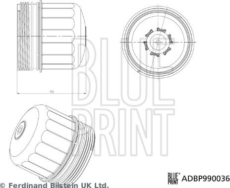 Blue Print ADBP990036 - Vāks, Eļļas filtra korpuss autodraugiem.lv
