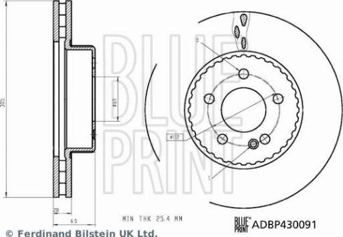 Blue Print ADBP430091 - Bremžu diski autodraugiem.lv