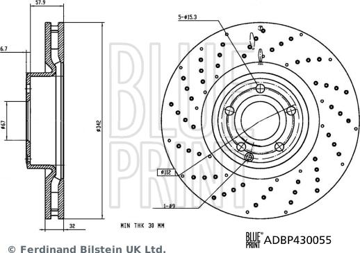 Blue Print ADBP430055 - Bremžu diski autodraugiem.lv