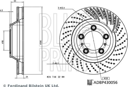 Blue Print ADBP430056 - Bremžu diski autodraugiem.lv