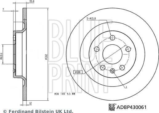 Blue Print ADBP430061 - Bremžu diski autodraugiem.lv