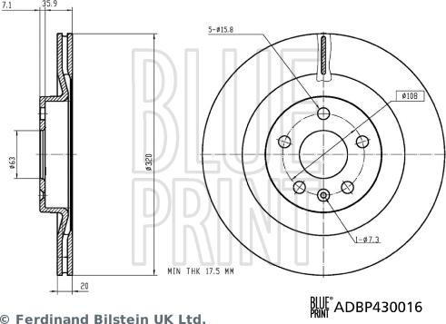 Blue Print ADBP430016 - Bremžu diski autodraugiem.lv