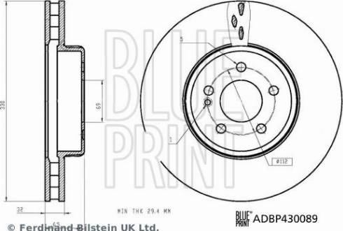 Blue Print ADBP430089 - Bremžu diski autodraugiem.lv