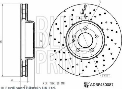 Blue Print ADBP430087 - Bremžu diski autodraugiem.lv