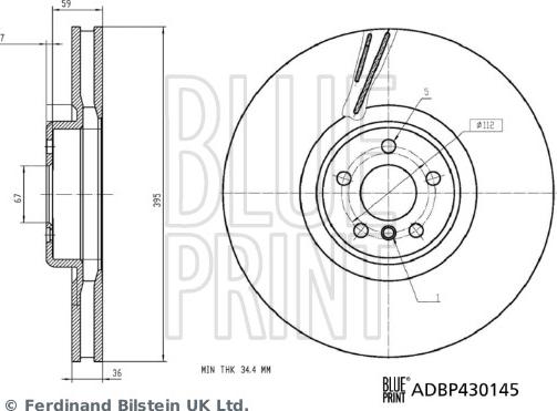 Blue Print ADBP430145 - Bremžu diski autodraugiem.lv