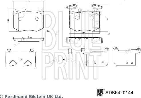 Blue Print ADBP420144 - Bremžu uzliku kompl., Disku bremzes autodraugiem.lv