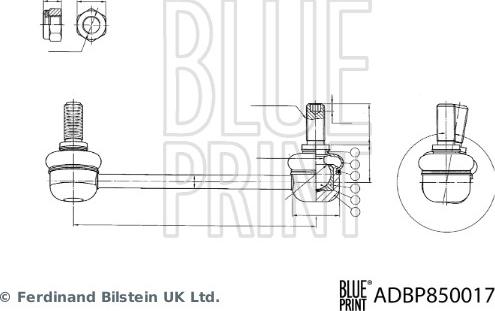 Blue Print ADBP850017 - Stiepnis / Atsaite, Stabilizators autodraugiem.lv