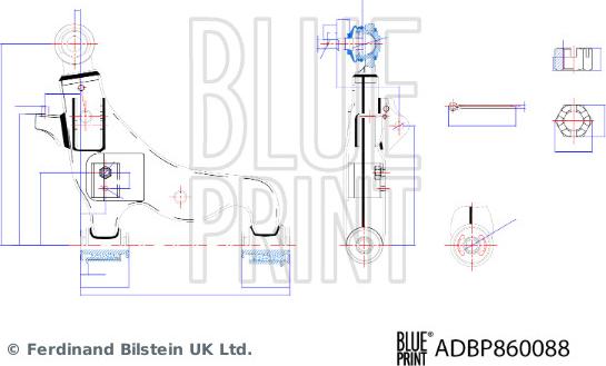 Blue Print ADBP860088 - Neatkarīgās balstiekārtas svira, Riteņa piekare autodraugiem.lv