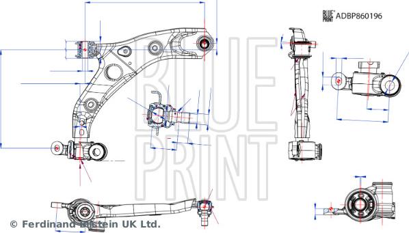 Blue Print ADBP860196 - Neatkarīgās balstiekārtas svira, Riteņa piekare autodraugiem.lv