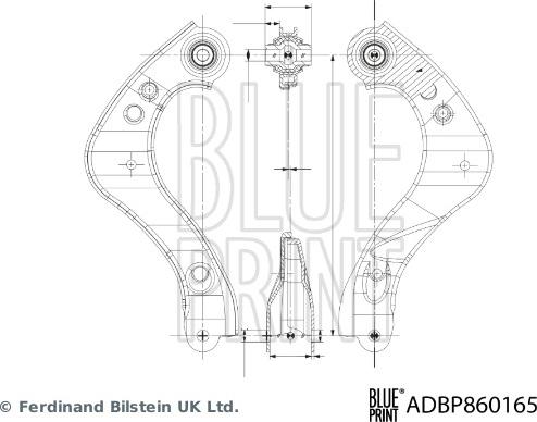 Blue Print ADBP860165 - Neatkarīgās balstiekārtas svira, Riteņa piekare autodraugiem.lv