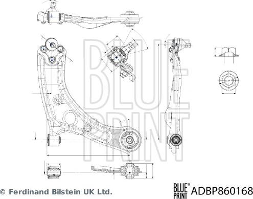 Blue Print ADBP860168 - Neatkarīgās balstiekārtas svira, Riteņa piekare autodraugiem.lv