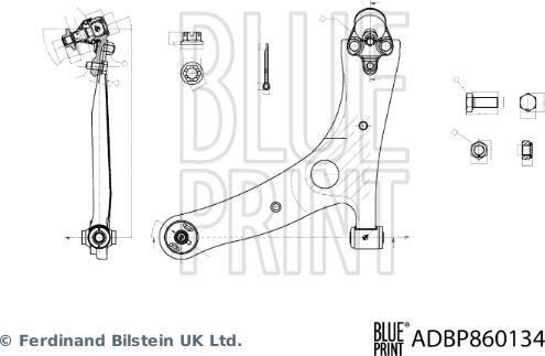 Blue Print ADBP860134 - Neatkarīgās balstiekārtas svira, Riteņa piekare autodraugiem.lv