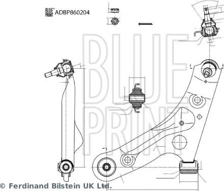 Blue Print ADBP860204 - Neatkarīgās balstiekārtas svira, Riteņa piekare autodraugiem.lv