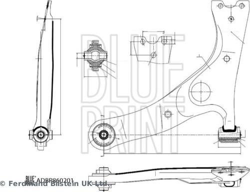 Blue Print ADBP860201 - Neatkarīgās balstiekārtas svira, Riteņa piekare autodraugiem.lv