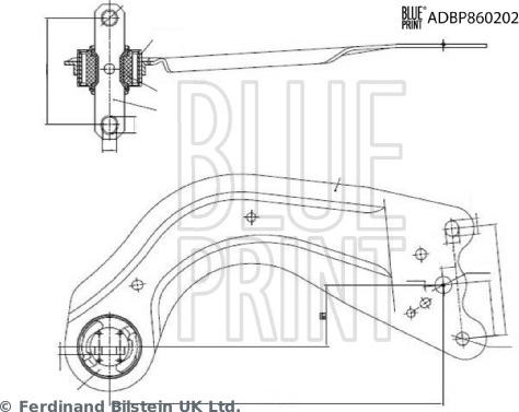 Blue Print ADBP860202 - Neatkarīgās balstiekārtas svira, Riteņa piekare autodraugiem.lv