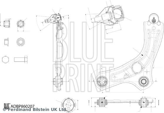 Blue Print ADBP860207 - Neatkarīgās balstiekārtas svira, Riteņa piekare autodraugiem.lv