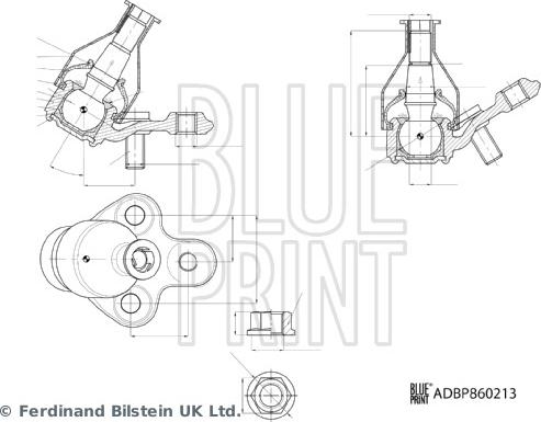 Blue Print ADBP860213 - Balst / Virzošais šarnīrs autodraugiem.lv