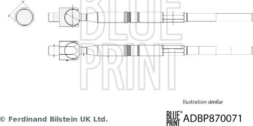 Blue Print ADBP870071 - Aksiālais šarnīrs, Stūres šķērsstiepnis autodraugiem.lv