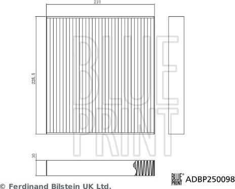 Blue Print ADBP250098 - Filtrs, Salona telpas gaiss autodraugiem.lv