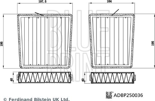 Blue Print ADBP250036 - Filtrs, Salona telpas gaiss autodraugiem.lv