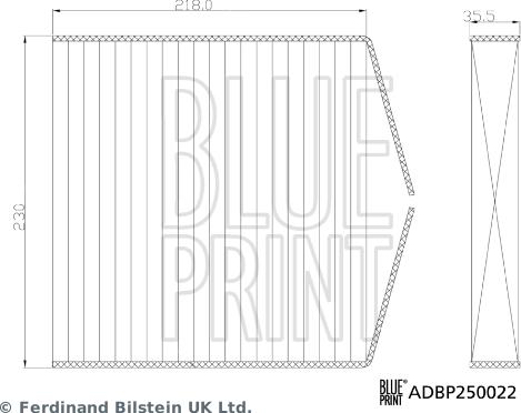 Blue Print ADBP250022 - Filtrs, Salona telpas gaiss autodraugiem.lv