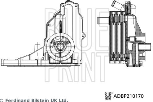 Blue Print ADBP210170 - Korpuss, Eļļas filtrs autodraugiem.lv