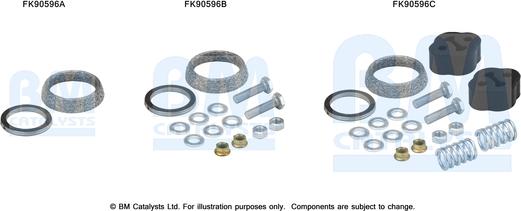BM Catalysts FK90596 - Montāžas komplekts, Katalizators autodraugiem.lv