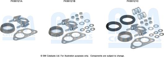 BM Catalysts FK90121 - Montāžas komplekts, Katalizators autodraugiem.lv