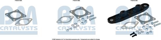 BM Catalysts FK91518 - Montāžas komplekts, Katalizators autodraugiem.lv