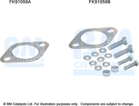 BM Catalysts FK91059 - Montāžas komplekts, Katalizators autodraugiem.lv