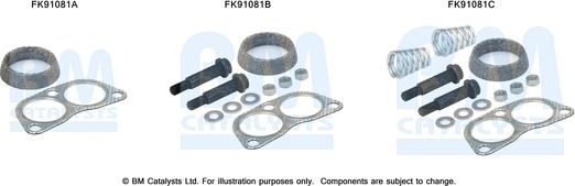 BM Catalysts FK91081 - Montāžas komplekts, Katalizators autodraugiem.lv