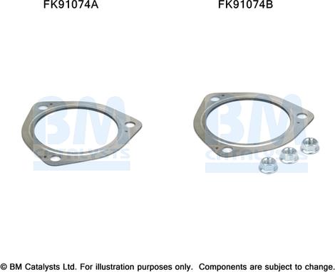 BM Catalysts FK91074 - Montāžas komplekts, Katalizators autodraugiem.lv