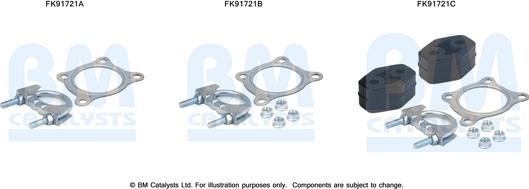 BM Catalysts FK91721 - Montāžas komplekts, Katalizators autodraugiem.lv