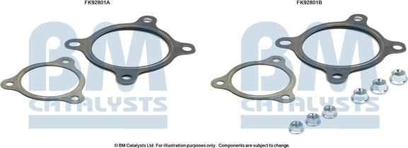 BM Catalysts FK92801 - Montāžas komplekts, Katalizators autodraugiem.lv