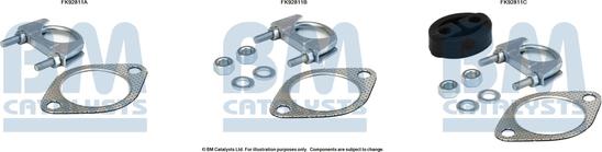 BM Catalysts FK92811 - Montāžas komplekts, Katalizators autodraugiem.lv