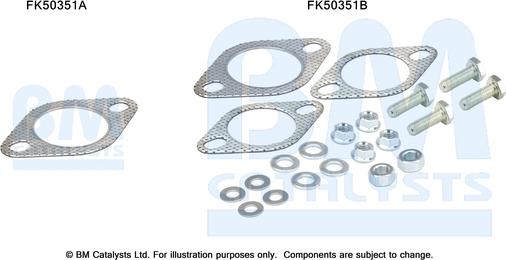 BM Catalysts FK50351 - Montāžas komplekts, Izplūdes caurule autodraugiem.lv