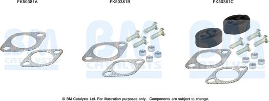BM Catalysts FK50381 - Montāžas komplekts, Izplūdes caurule autodraugiem.lv