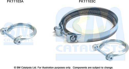 BM Catalysts FK11103 - Montāžas komplekts, Sodrēju / Daļiņu filtrs autodraugiem.lv