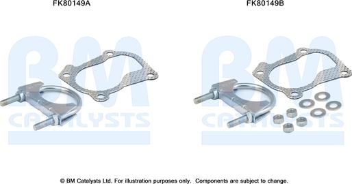 BM Catalysts FK80149 - Montāžas komplekts, Katalizators autodraugiem.lv