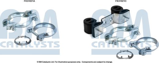 BM Catalysts FK31021 - Montāžas komplekts, Katalizators autodraugiem.lv