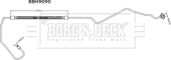 Borg & Beck BBH9090 - Bremžu šļūtene autodraugiem.lv