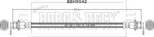 Borg & Beck BBH9042 - Bremžu šļūtene autodraugiem.lv